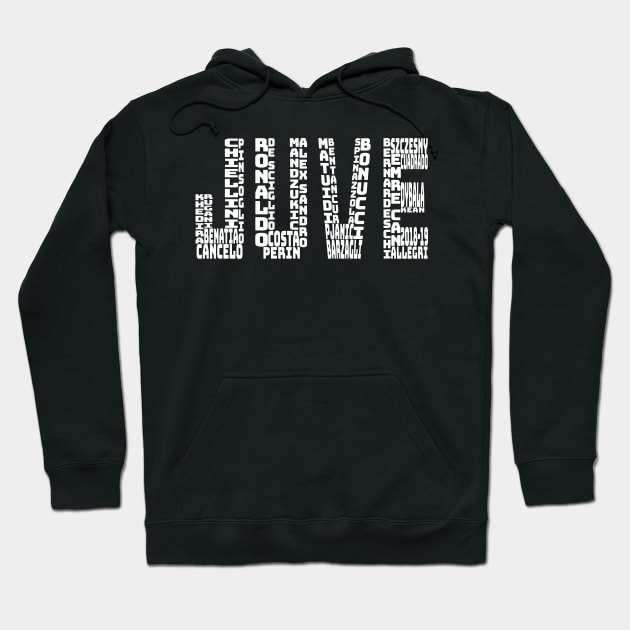 Juventus 2018 - 2019 - White Text JUVE Hoodie by gin3art